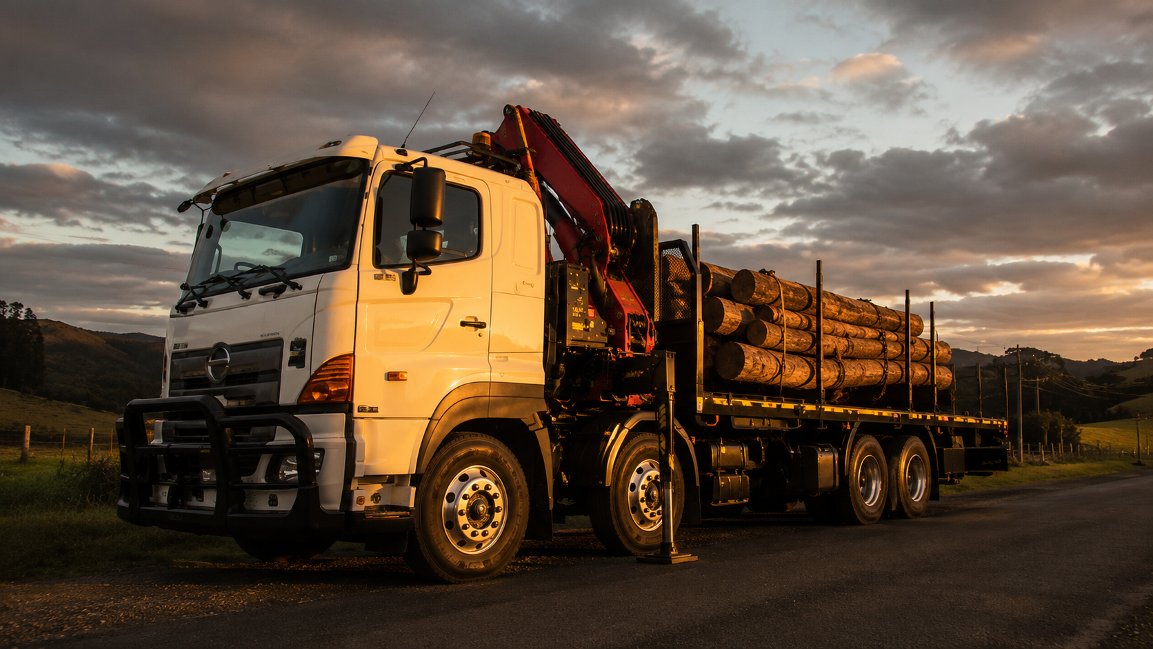 Transport and general cartage Waikato Hamilton hiab truck