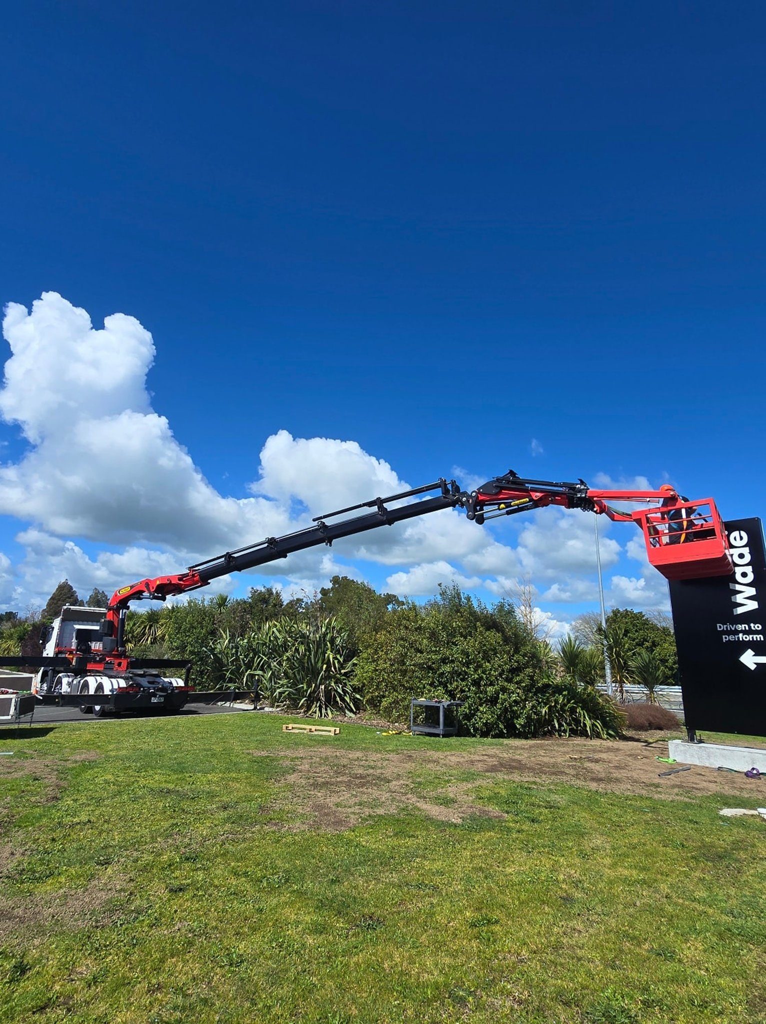 Commercial hiab work Waikato construction site